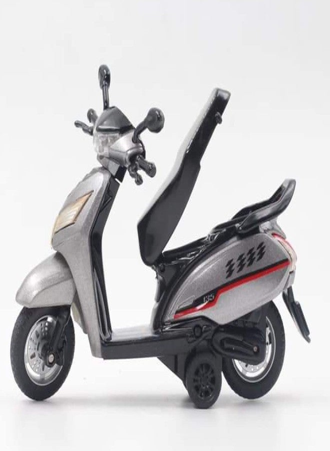 CENTY Toys Bestiva Grey Colour Scooty Toy - Pull Back Action- Rear Wheel Suspension Moves - Seat Opens - Pull Back Action That Can Change To Free Wheel, 3-12 years - Image 1